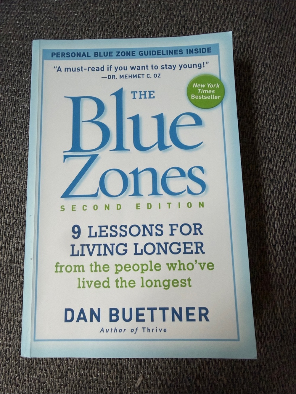 The Blue Zones Second Edition - Light Blue Coffee Table Book